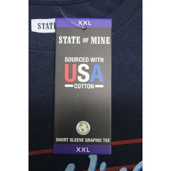 State of Mine men's West Virginia graphic‎ print crew neck short sleeve t-shirt - Picture 8 of 9